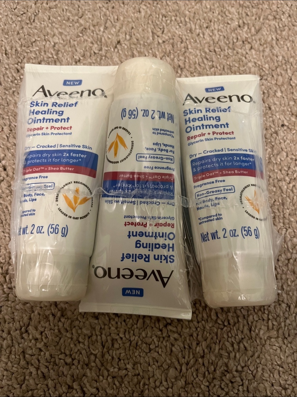 Aveeno Skin Relief Healing Ointment Tubes - White
